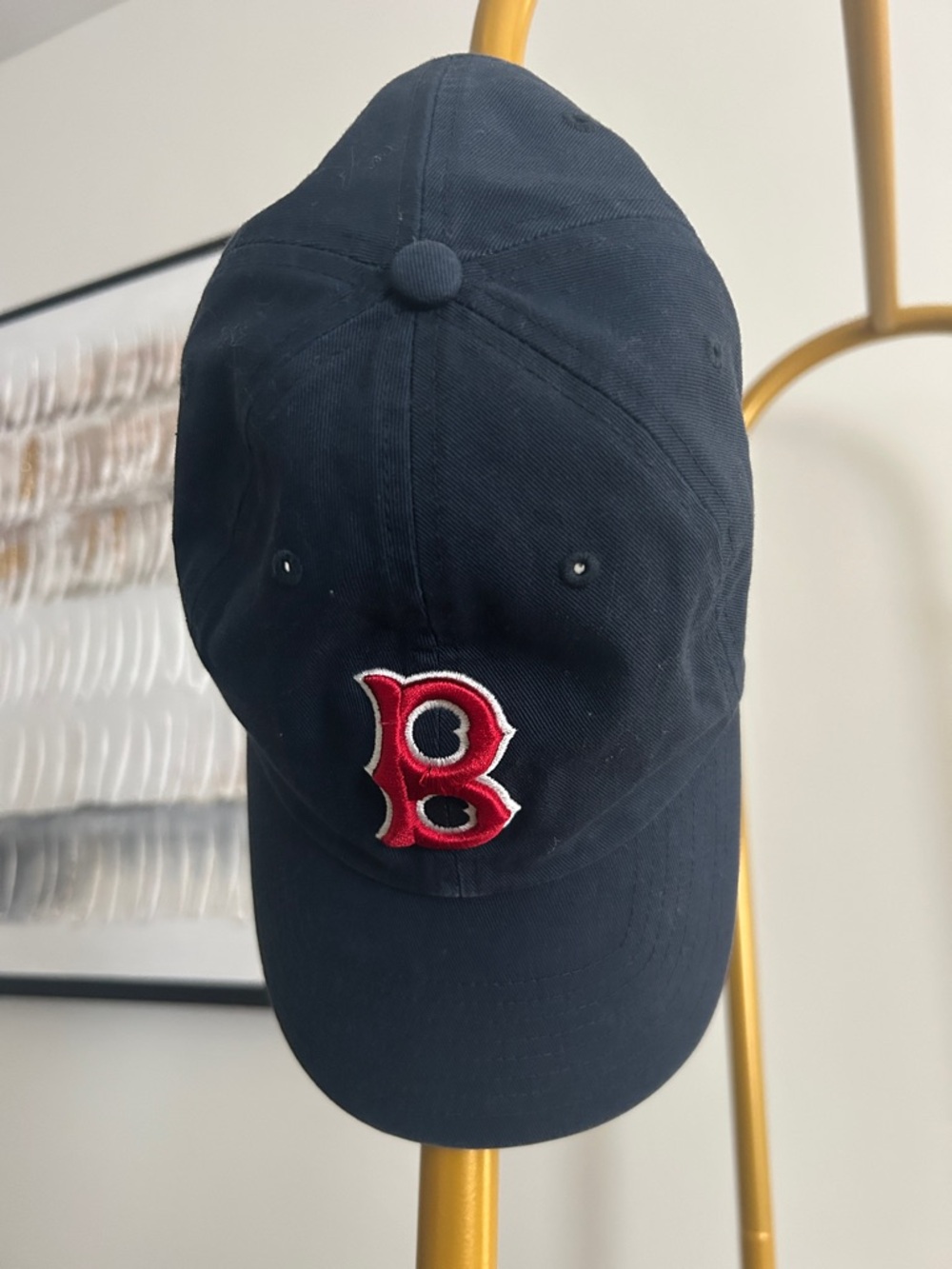 Boston Navy Baseball Cap with Red 'B' Logo